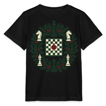 Peak Schach – Weihnachts Vibes - Stanley/Stella Kinder T-Shirt MINI CREATOR  - Schwarz - Vorne - Mikhail (115cm)