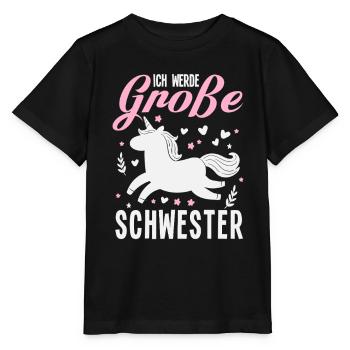 Ich werde Große Schwester Schwangerschaft - Stanley/Stella Kinder T-Shirt MINI CREATOR  - Schwarz - Vorne - Mikhail (115cm)