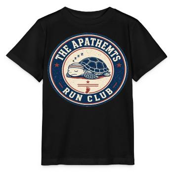 Schlafende Schildkröte Run Club - Stanley/Stella Kinder T-Shirt MINI CREATOR  - Schwarz - Vorne - Mikhail (115cm)