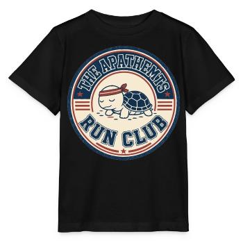 Apathhetic Turtle Run Club - Stanley/Stella Kinder T-Shirt MINI CREATOR  - Schwarz - Vorne - Mikhail (115cm)