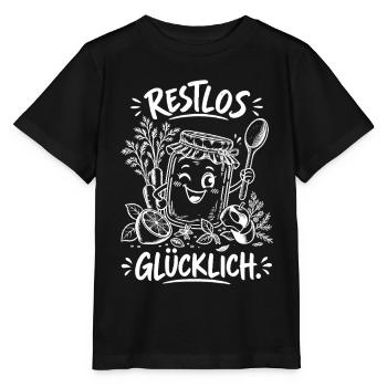 Restlos Glücklich – Jam Jar Freude - Stanley/Stella Kinder T-Shirt MINI CREATOR  - Schwarz - Vorne - Mikhail (115cm)