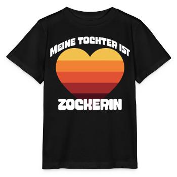 Meine Tochter ist Zockerin T-Shirt | Retro Gaming - Stanley/Stella Kinder T-Shirt MINI CREATOR  - Schwarz - Vorne - Mikhail (115cm)