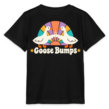 Retro Sunburst Gänse lustige Gänsehaut - Stanley/Stella Kinder T-Shirt MINI CREATOR  - Schwarz - Vorne - Mikhail (115cm)