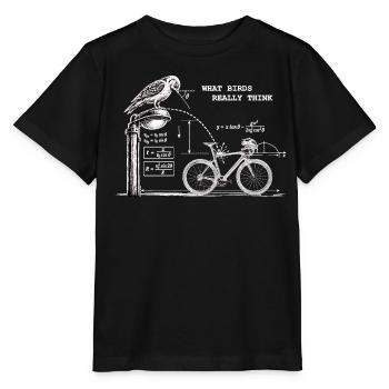what birds really think - lustiges Vogel Design - Stanley/Stella Kinder T-Shirt MINI CREATOR  - Schwarz - Vorne - Mikhail (115cm)