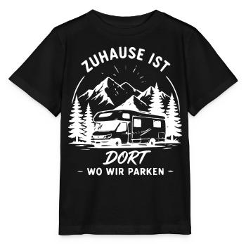 Zuhause ist dort wo wir parken - Stanley/Stella Kinder T-Shirt MINI CREATOR  - Schwarz - Vorne - Mikhail (115cm)