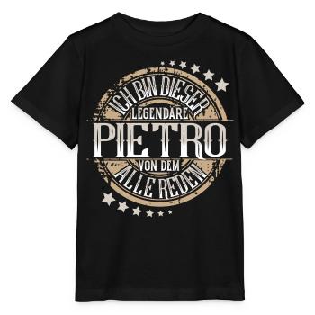 Pietro - Stanley/Stella Kinder T-Shirt MINI CREATOR  - Schwarz - Vorne - Mikhail (115cm)