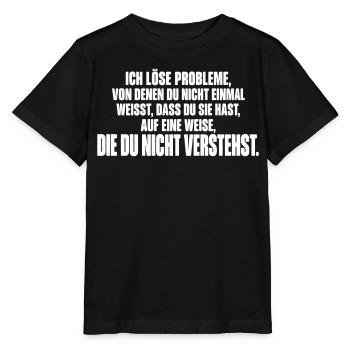 Techniker – Ich löse Probleme - Stanley/Stella Kinder T-Shirt MINI CREATOR  - Schwarz - Vorne - Mikhail (115cm)