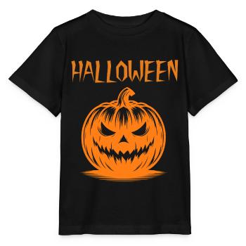 Kürbis Kostüm Halloween  - Stanley/Stella Kinder T-Shirt MINI CREATOR  - Schwarz - Vorne - Mikhail (115cm)