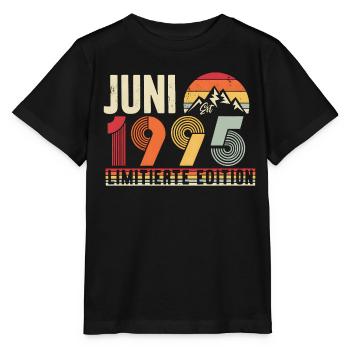 Juni 1995 Limitierte Edition Vintage Retro 1995  - Stanley/Stella Kinder T-Shirt MINI CREATOR  - Schwarz - Vorne - Mikhail (115cm)