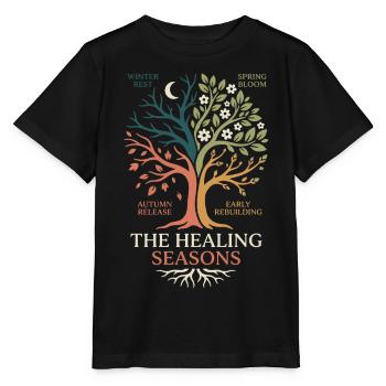 Das Baumdesign der Healing Seasons - Stanley/Stella Kinder T-Shirt MINI CREATOR  - Schwarz - Vorne - Mikhail (115cm)