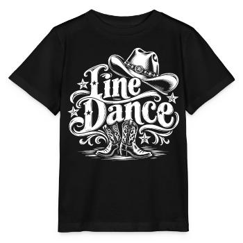 Line Dance Western - Stanley/Stella Kinder T-Shirt MINI CREATOR  - Schwarz - Vorne - Mikhail (115cm)