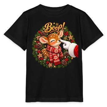 Boop! Cute Reindeer Christmas - Stanley/Stella Kinder T-Shirt MINI CREATOR  - Schwarz - Vorne - Mikhail (115cm)