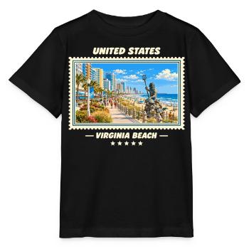 Vereinigte Staaten Virginia Beach Vintage Marke - Stanley/Stella Kinder T-Shirt MINI CREATOR  - Schwarz - Vorne - Mikhail (115cm)