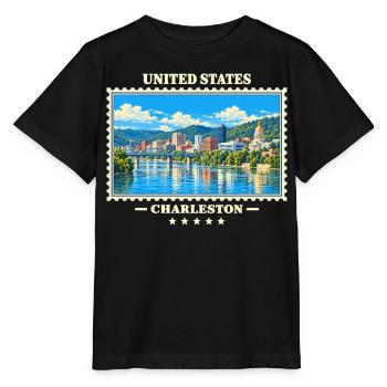 Vereinigte Staaten Charleston West Virginia - Stanley/Stella Kinder T-Shirt MINI CREATOR  - Schwarz - Vorne - Mikhail (115cm)