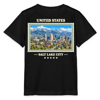 Vereinigte Staaten Salt Lake City Vintage Marke - Stanley/Stella Kinder T-Shirt MINI CREATOR  - Schwarz - Vorne - Mikhail (115cm)