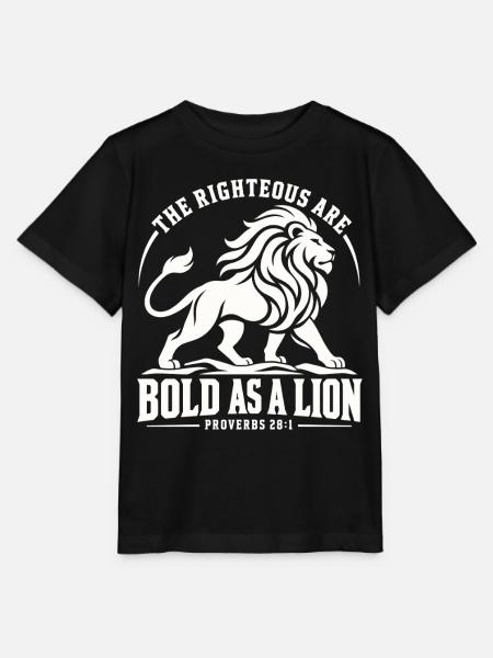 Bibel Spruch Mut und Glaube Löwe - Stanley/Stella Kinder T-Shirt MINI CREATOR - Schwarz