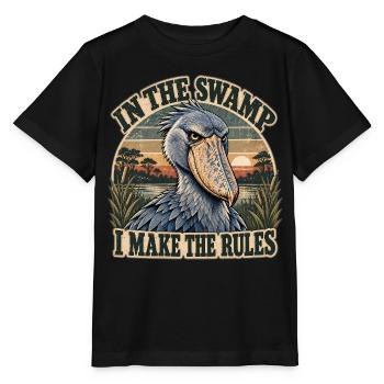 Shoebill – Ich mache die Regeln - Stanley/Stella Kinder T-Shirt MINI CREATOR  - Schwarz - Vorne - Mikhail (115cm)