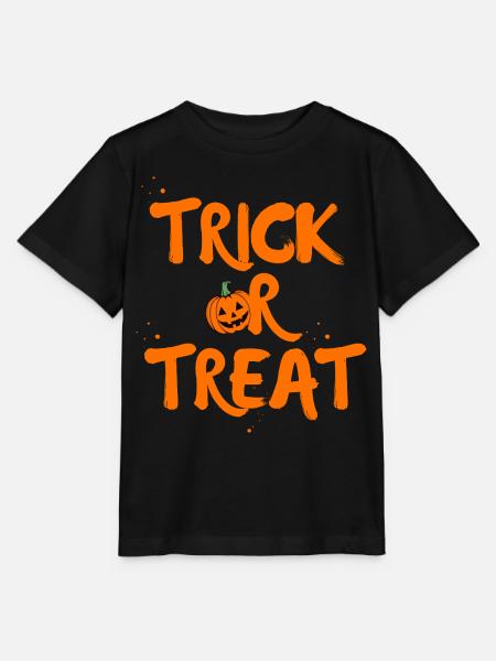 Süßes-oder-Saures-Retro-Halloween-Kürbis – - Stanley/Stella Kinder T-Shirt MINI CREATOR  - Schwarz