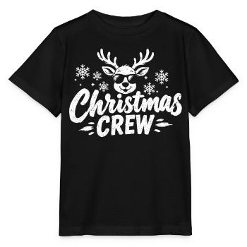Christmas Crew Cooles Rentier - Stanley/Stella Kinder T-Shirt MINI CREATOR  - Schwarz - Vorne - Mikhail (115cm)