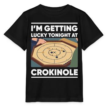 I'm Getting Lucky Tonight – Crokinole Spieler - Stanley/Stella Kinder T-Shirt MINI CREATOR  - Schwarz - Vorne - Mikhail (115cm)