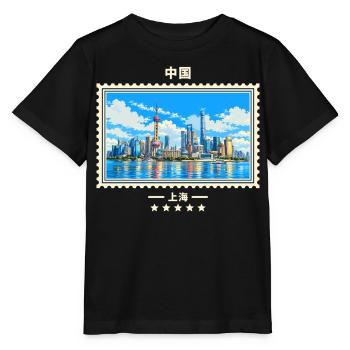 China Shanghai Vintage Reisemarke - Stanley/Stella Kinder T-Shirt MINI CREATOR  - Schwarz - Vorne - Mikhail (115cm)