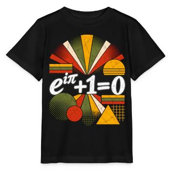 Euler-Identität – Mathematik-Wissenschaftsgleichung - Stanley/Stella Kinder T-Shirt MINI CREATOR  - Schwarz - Vorne - Mikhail (115cm)