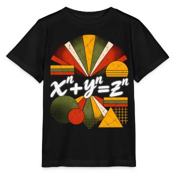 Fermats letzter Satz – Mathematische Gleichung - Stanley/Stella Kinder T-Shirt MINI CREATOR  - Schwarz - Vorne - Mikhail (115cm)
