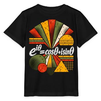 Eulers Formel – Mathematische Wissenschaftsgleichung - Stanley/Stella Kinder T-Shirt MINI CREATOR  - Schwarz - Vorne - Mikhail (115cm)