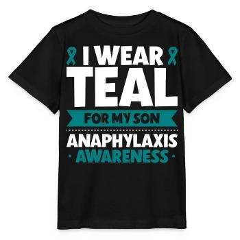 Anaphylaxie Sohn - Ich trag Türkis - Stanley/Stella Kinder T-Shirt MINI CREATOR  - Schwarz - Vorne - Mikhail (115cm)