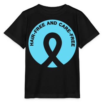 Alopecia Freiheit - Ohne Haar, ohne Sorgen - Stanley/Stella Kinder T-Shirt MINI CREATOR  - Schwarz - Vorne - Mikhail (115cm)