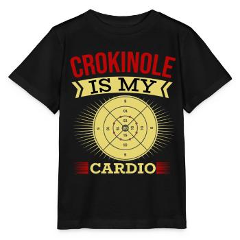 Crokinole Is My Cardio – Crokinole Spieler - Stanley/Stella Kinder T-Shirt MINI CREATOR  - Schwarz - Vorne - Mikhail (115cm)