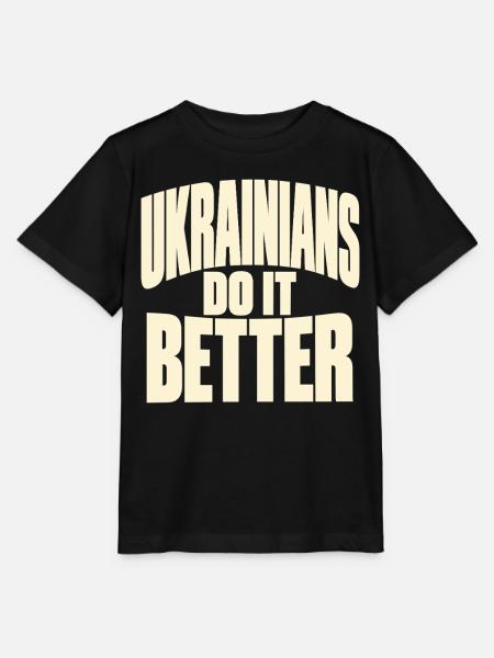 Ukrainer Stolz im Retro Schriftzug - Stanley/Stella Kinder T-Shirt MINI CREATOR  - Schwarz