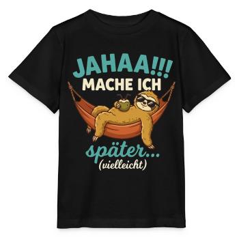 Jahaa Mache ich spaeter vielleicht - Stanley/Stella Kinder T-Shirt MINI CREATOR  - Schwarz - Vorne - Mikhail (115cm)