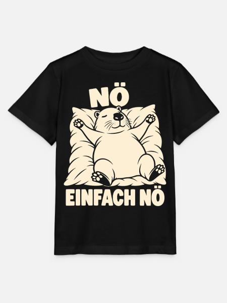 Nö, einfach nö – Schlafendes Capybara - Stanley/Stella Kinder T-Shirt MINI CREATOR - Schwarz