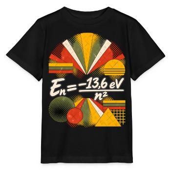 Bohr-Energieniveaus – Physikalische Gleichung - Stanley/Stella Kinder T-Shirt MINI CREATOR  - Schwarz - Vorne - Mikhail (115cm)