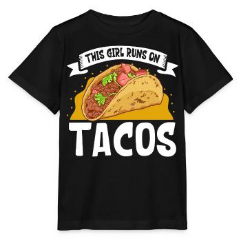Ladies love Tacos - Stanley/Stella Kinder T-Shirt MINI CREATOR  - Schwarz - Vorne - Mikhail (115cm)