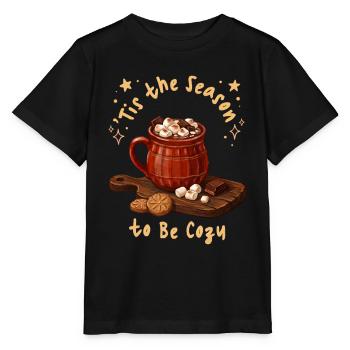 Tis The Season To Be Cozy Heiße Schokolade - Stanley/Stella Kinder T-Shirt MINI CREATOR  - Schwarz - Vorne - Mikhail (115cm)