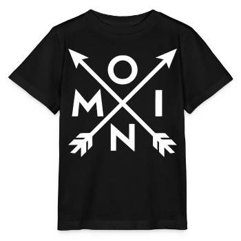 Moin – Norddeutsches Pfeil - Kompass Design  - Stanley/Stella Kinder T-Shirt MINI CREATOR  - Schwarz - Vorne - Mikhail (115cm)
