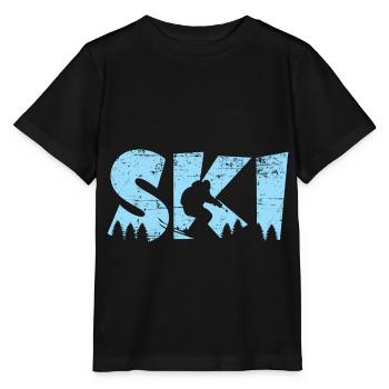 Skier Blue Vacances de ski - T-shirt bio MINI CREATOR Stanley/Stella Enfant - noir - Devant - Mikhail (115cm)