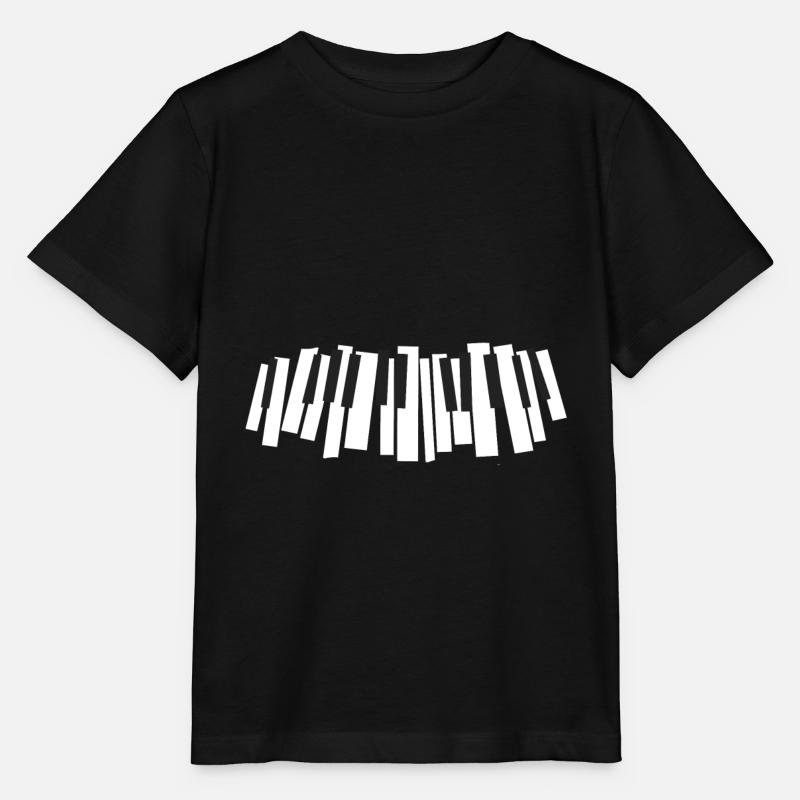 piano - T-shirt bio MINI CREATOR Stanley/Stella Enfant - noir