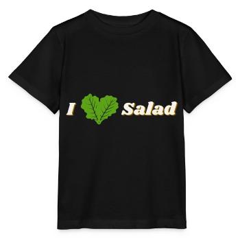 J’adore la salade - T-shirt bio MINI CREATOR Stanley/Stella Enfant - noir - Devant - Mikhail (115cm)