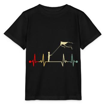 Kite Flying Kite Flying Heartbeat Retro - Stanley/Stella MINI CREATOR Kids’ T-Shirt - black - Front - Mikhail (115cm)