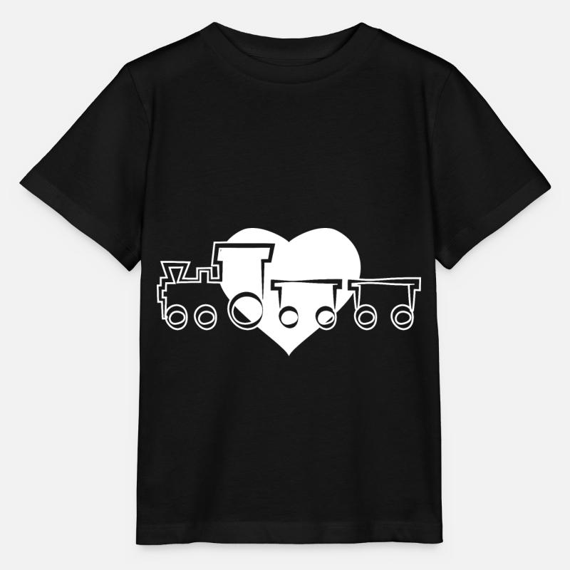 Train train train conducteurs de train - T-shirt bio MINI CREATOR Stanley/Stella Enfant - noir