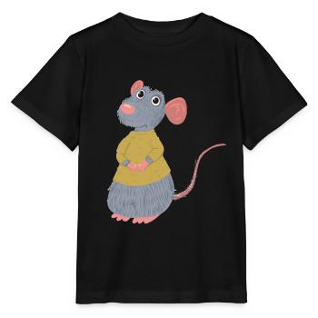 Rat Rodent Rodent Mouse Vermin Pest - Stanley/Stella MINI CREATOR Kids’ T-Shirt - black - Front - Mikhail (115cm)