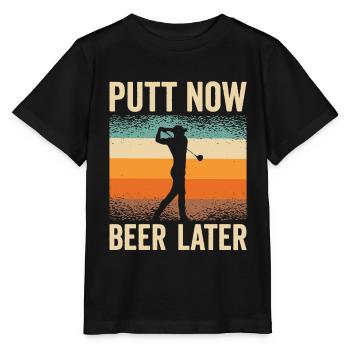 Golf Golfeur Balle de golf Golfeurs Clubs de golf - T-shirt bio MINI CREATOR Stanley/Stella Enfant - noir - Devant - Mikhail (115cm)