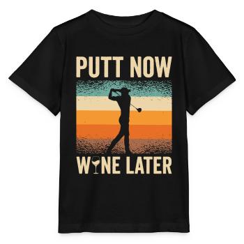 Golf Golfeur Balle de golf Golfeurs Clubs de golf - T-shirt bio MINI CREATOR Stanley/Stella Enfant - noir - Devant - Mikhail (115cm)
