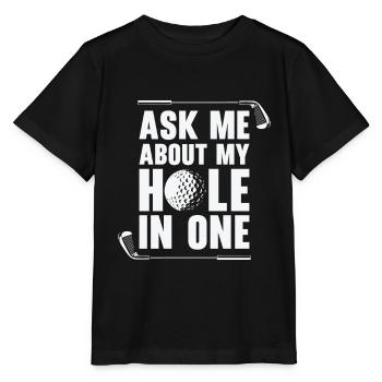 Golf Golfeur Balle de golf Golfeurs Clubs de golf - T-shirt bio MINI CREATOR Stanley/Stella Enfant - noir - Devant - Mikhail (115cm)