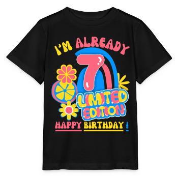 Birthday child-children 7 years, children's birthday party - Stanley/Stella MINI CREATOR Kids’ T-Shirt - black - Front - Mikhail (115cm)