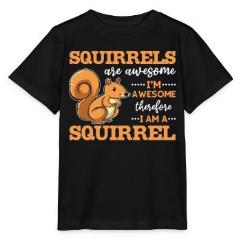 Les écureuils sont géniaux Je suis génial - T-shirt bio MINI CREATOR Stanley/Stella Enfant - noir - Devant - Mikhail (115cm)