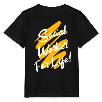 Travail social - T-shirt bio MINI CREATOR Stanley/Stella Enfant - noir - Devant - Mikhail (115cm)